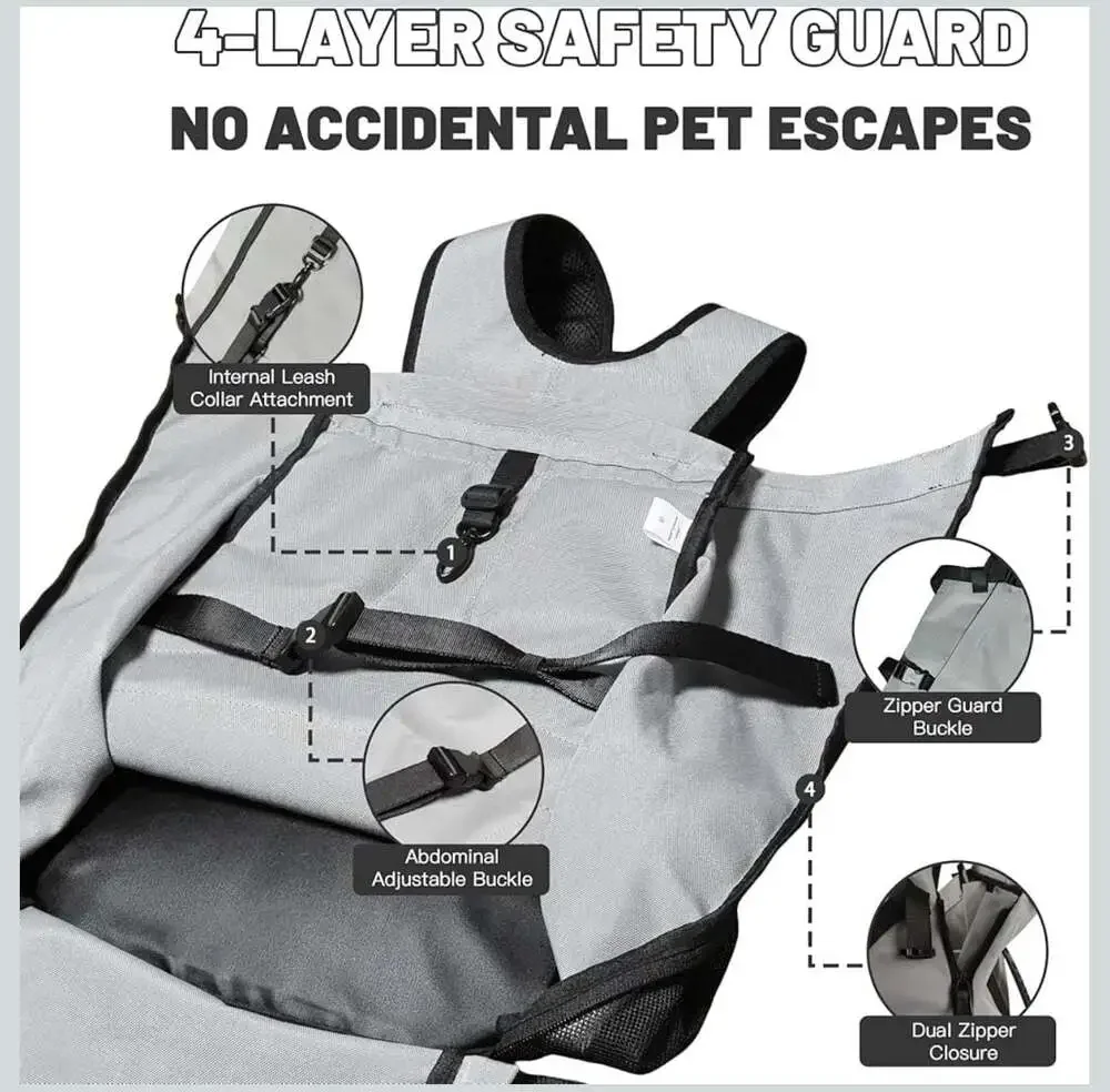 Moyson Dog Backpack Carrier for Medium Dogs 30lb Waterproof Hiking Bag